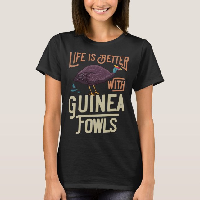 Guinea Fowl  Chicken Hen Farmer T-Shirt (Vorderseite)