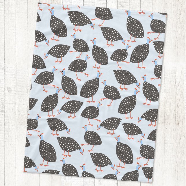 Guinea Fowl Fun Bird Muster Fleecedecke (Guineafowl fun bird fleece blanket)