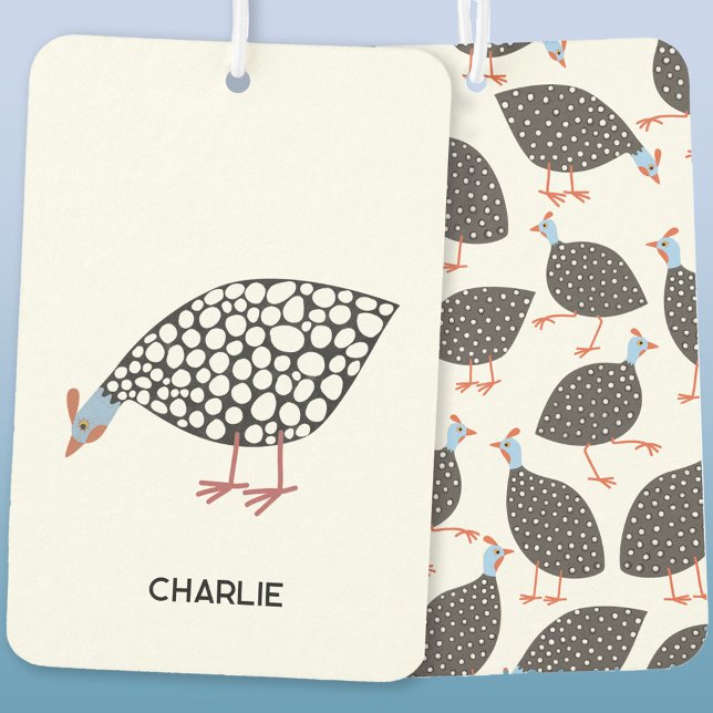 Guinea Fowl Fun Personalisiert Autolufterfrischer (Fun Guineafowl personalized car or vehicle air freshener)