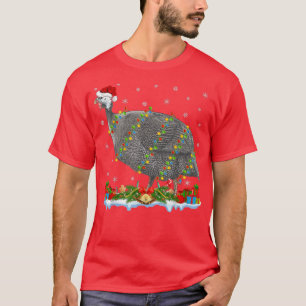 Guinea Fowl Lover Matching Weihnachtsmannmütze Gui T-Shirt