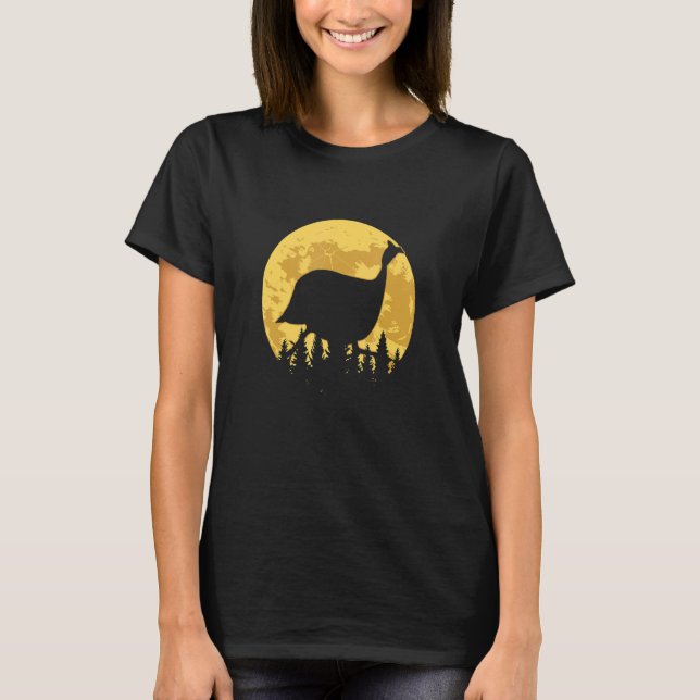 Guinea Fowl Moon Birds T-Shirt (Vorderseite)