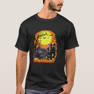 Guinea Fowl with Pumpkins Funny Beängstigend Hallo T-Shirt