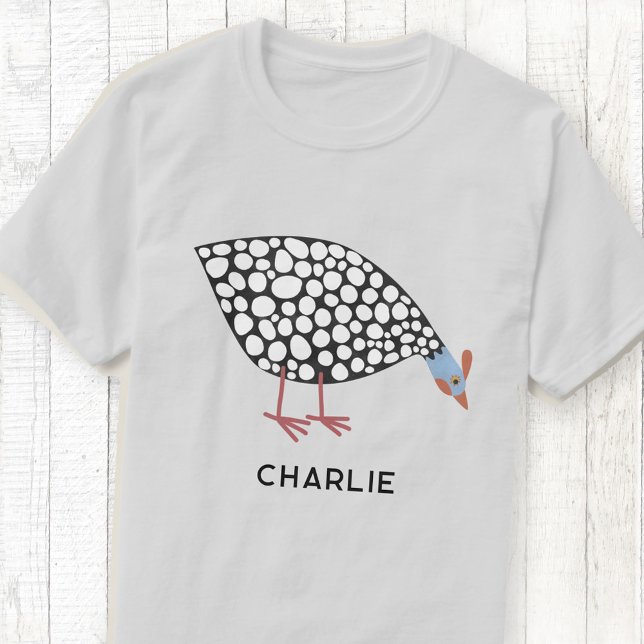 Guinea Geflügel Personalisiert T-Shirt (Fun Guinea Fowl personalized t-shirt)