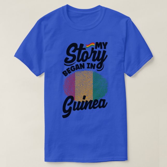 Guinea Guineische Guinea Flag meine Geschichte beg T-Shirt (Design vorne)