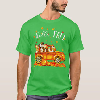 Guinea Hallo Fall Guinea in Car Pumpkin Happy Hal T-Shirt