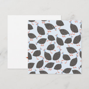 Guinea Hen Bird Hinweiskarte