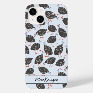 Guinea Hen Bird Muster Personalisiert Case-Mate iPhone 14 Hülle