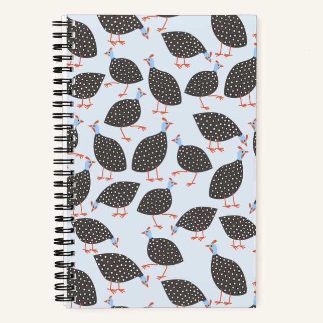 Guinea Hen Bird Notizbuch (Vorderseite)