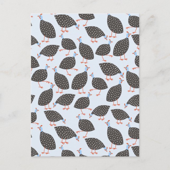 Guinea Hen Bird Postkarte (Vorderseite)