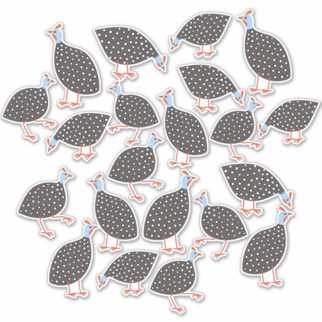 Guinea Hens Aufkleber (Vorderseite)