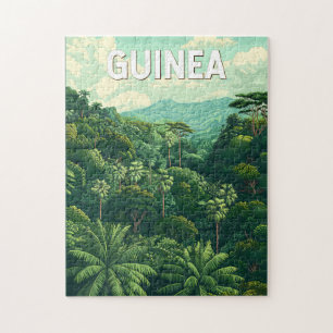 Guinea-Illustration Reise Kunst Vintage Puzzle