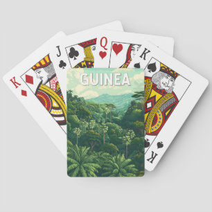 Guinea-Illustration Reise Kunst Vintage Spielkarten