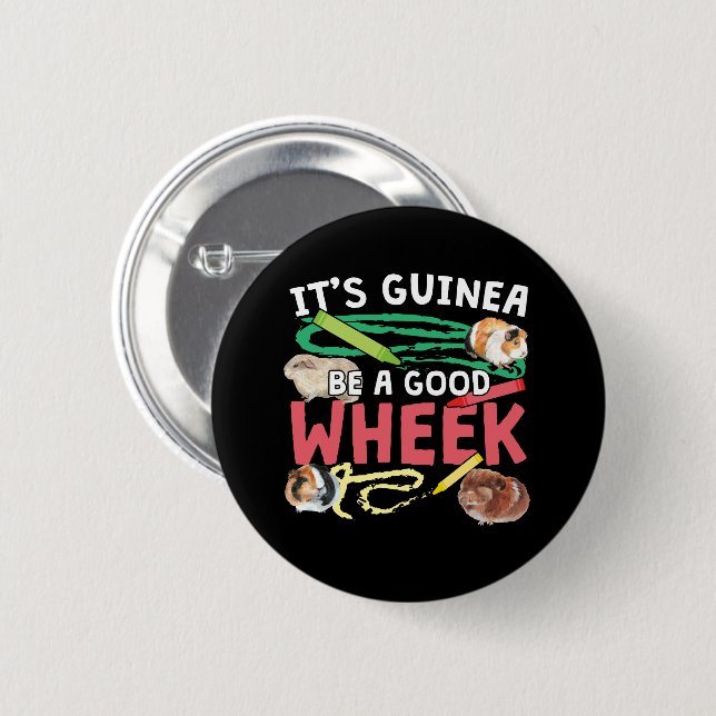 Guinea ist ein guter Rad - Guinea Pig Puff Button (Vorne & Hinten)
