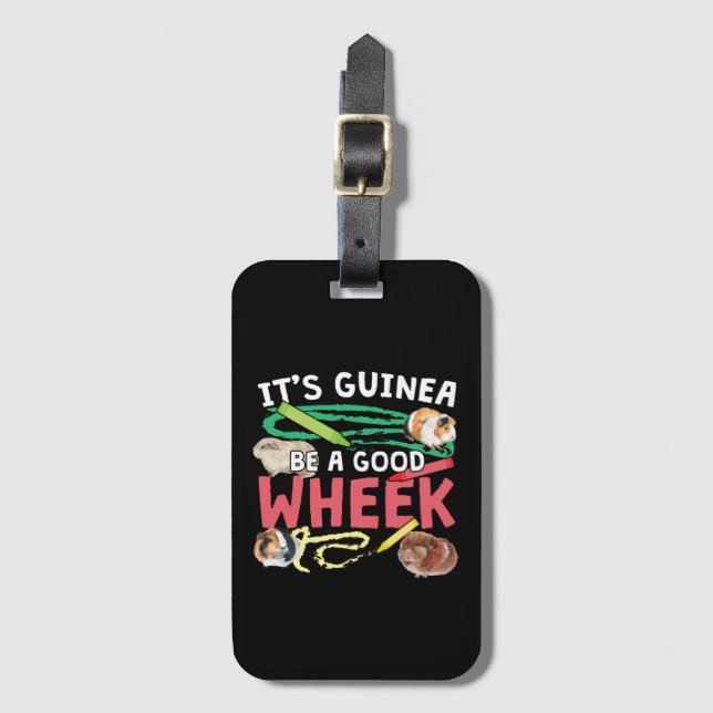 Guinea ist ein guter Rad - Guinea Pig Puff Gepäckanhänger (Vorderseite Vertikal)