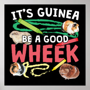 Guinea ist ein guter Rad - Guinea Pig Puff Poster