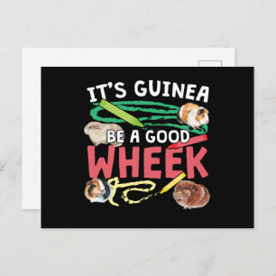 Guinea ist ein guter Rad - Guinea Pig Puff Postkarte