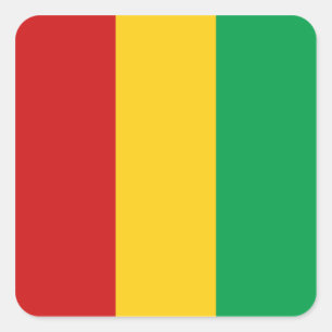 Guinea-Konakry-Flaggenaufkleber Quadratischer Aufkleber