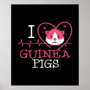 Guinea Liebe Rodent   Heartbeat Guinea Pig Poster