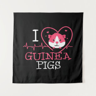Guinea Liebe Rodent   Heartbeat Guinea Pig Wandteppich