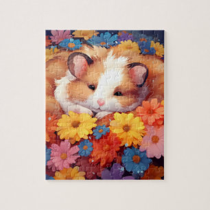 Guinea mit Blume Puzzle