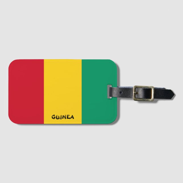 Guinea National Flag Patriotic Gepäckanhänger (Vorderseite (Horizontal))