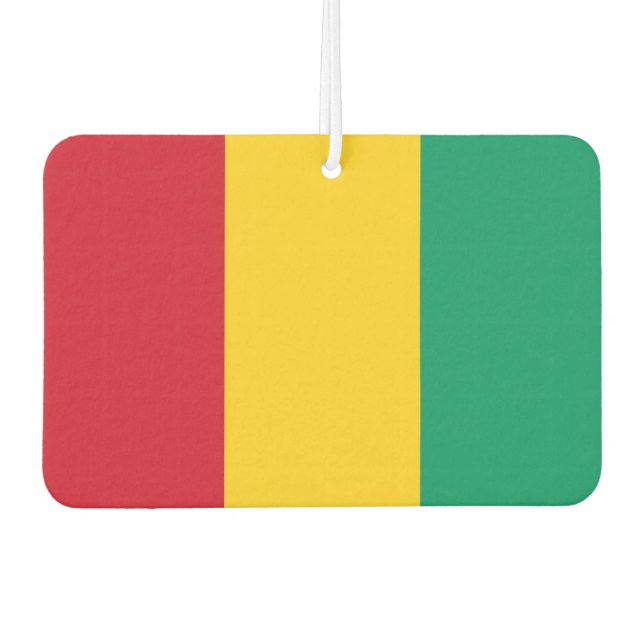 Guinea National World Flag Autolufterfrischer (Vorderseite)