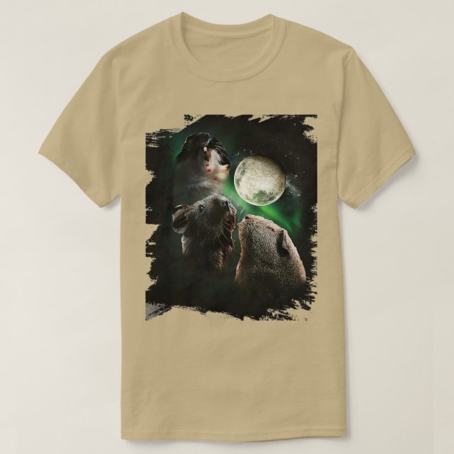 Guinea Pig 3 Mondwolf Wolfen Howling  T-Shirt (Design vorne)