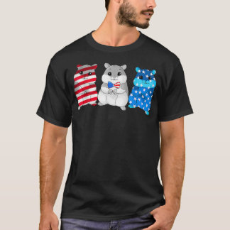 Guinea Pig American Flag 4. Juli Feuerwerk Teil T-Shirt