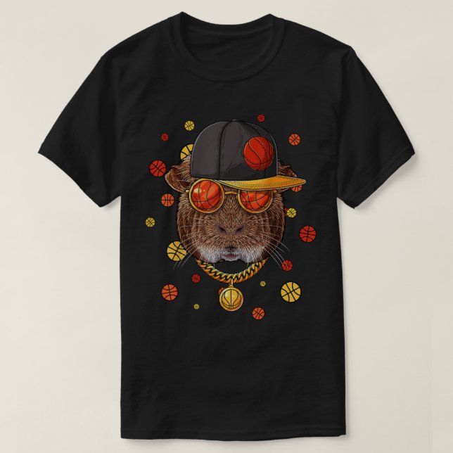 Guinea Pig Basketball Basketball Team Trainer Spuk T-Shirt (Design vorne)