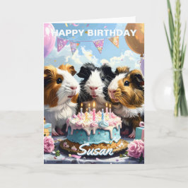 Guinea Pig Birthday Karte