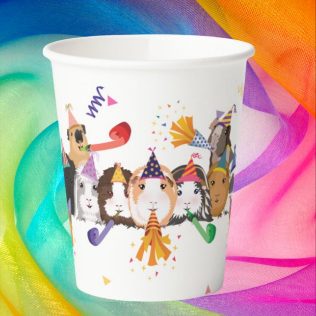 Guinea Pig Birthday Paper Cups Pappbecher (Von Creator hochgeladen)