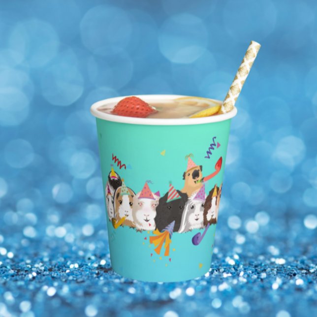 Guinea Pig Birthday Paper Cups Pappbecher (Von Creator hochgeladen)