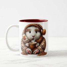 Guinea Pig Bliss Mug - Cozy Autumn Chilling Coffee Zweifarbige Tasse