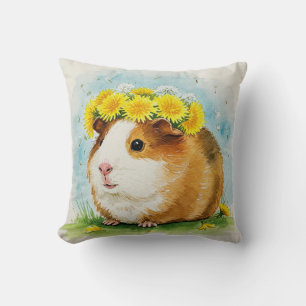 Guinea Pig Cavia Cavy Dandela Blume Kissen