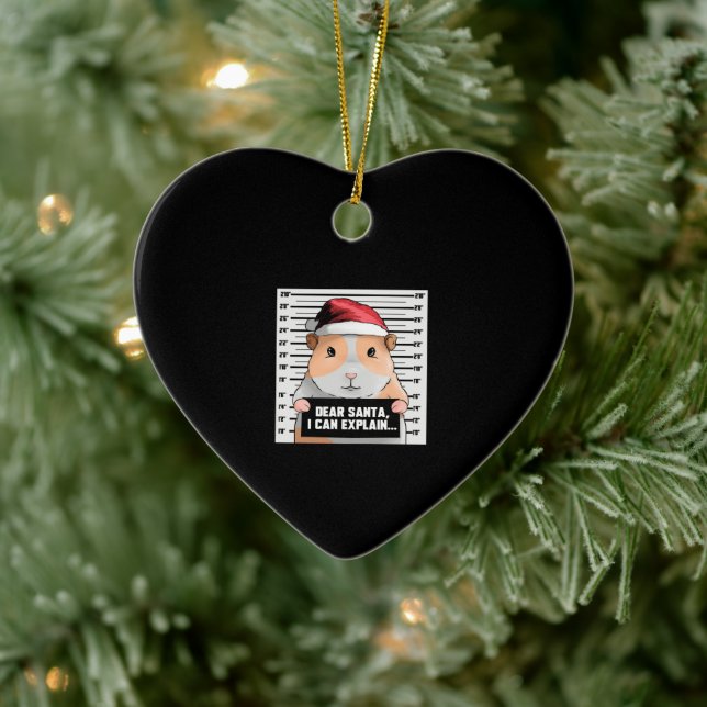 Guinea Pig Christmas Cavy|Lieber Santa I kann erkl Keramik Ornament (Baum)