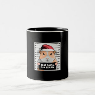Guinea Pig Christmas Cavy Lieber Santa I kann erkl Zweifarbige Tasse
