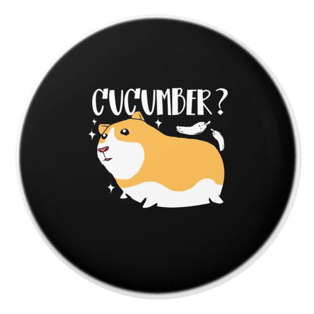 Guinea Pig Cucumber Keramikknauf (Vorderseite)