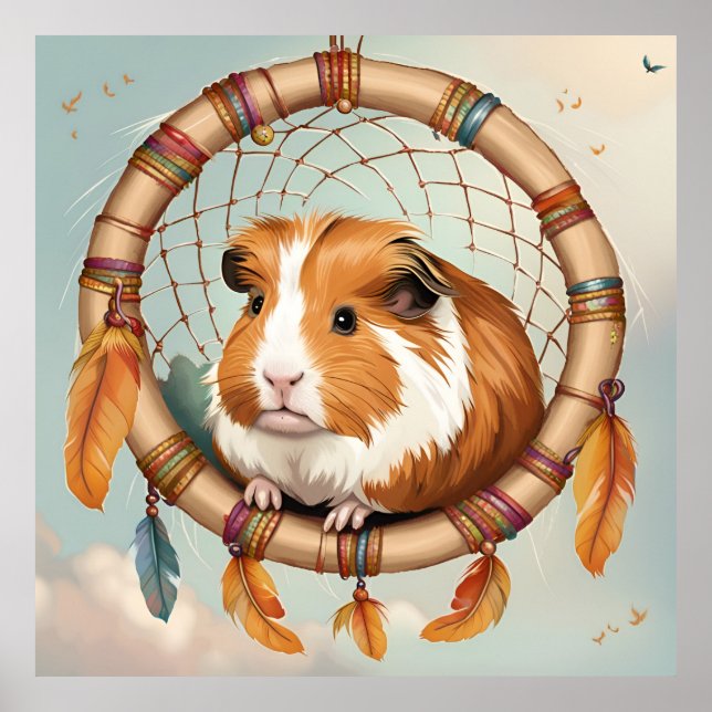 Guinea Pig Dreamcatcher Poster (Vorne)