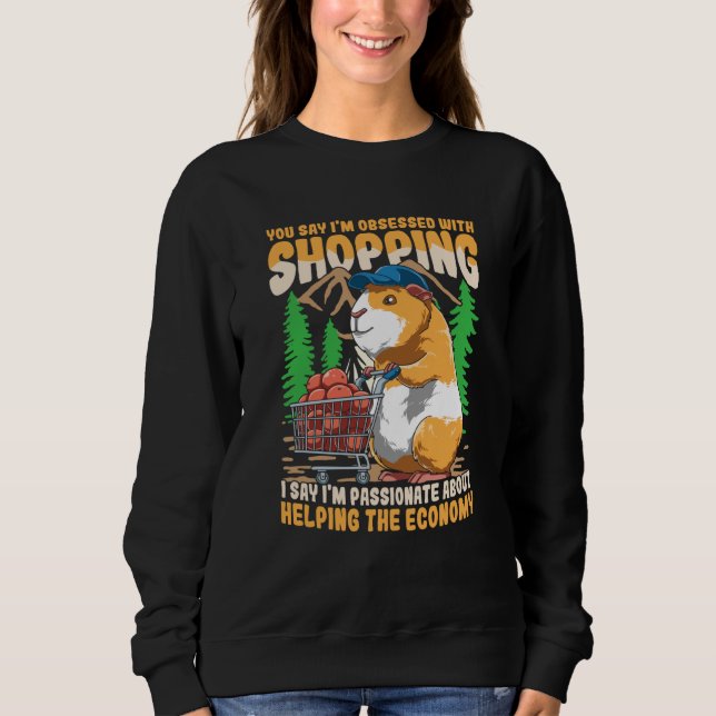 GUINEA PIG FOOD SHOPPING CART SWEATSHIRT (Vorderseite)