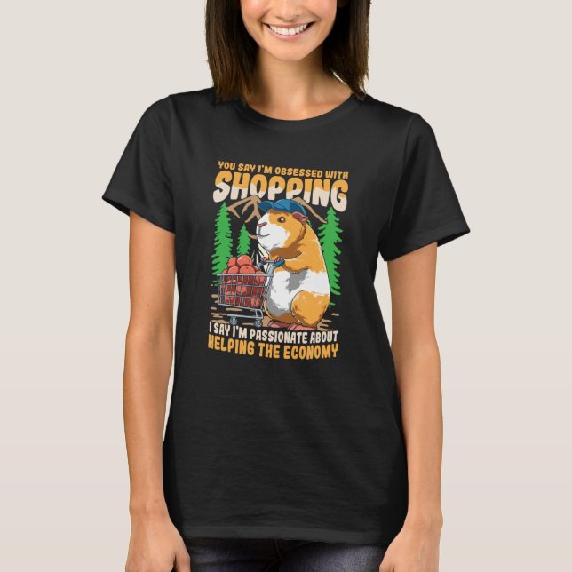 GUINEA PIG FOOD SHOPPING CART T-Shirt (Vorderseite)