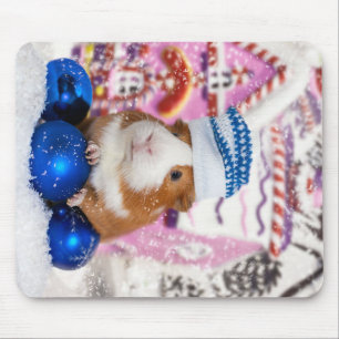 Guinea Pig Frohe Weihnachts-Guinea Schweinefilet- Mousepad