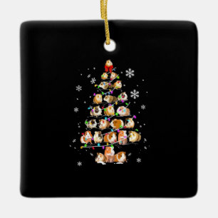 Guinea Pig Geschenk Frohe Weihnachtszeit Guinea S Keramikornament