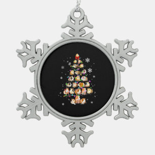 Guinea Pig Geschenk Frohe Weihnachtszeit Guinea S Schneeflocken Zinn-Ornament