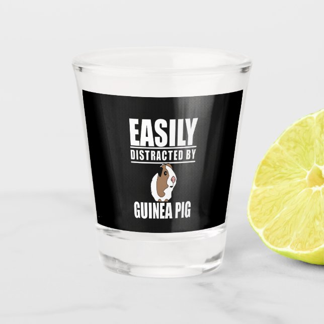 Guinea Pig Geschenk| Leicht durch Schweinefleisch  Schnapsglas (Vorderseite)