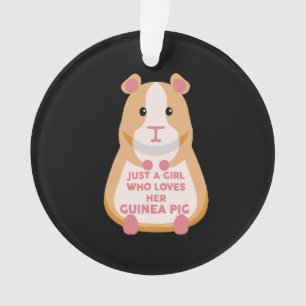 Guinea Pig Geschenk  Nur ein Mädchen, das die Gui Ornament