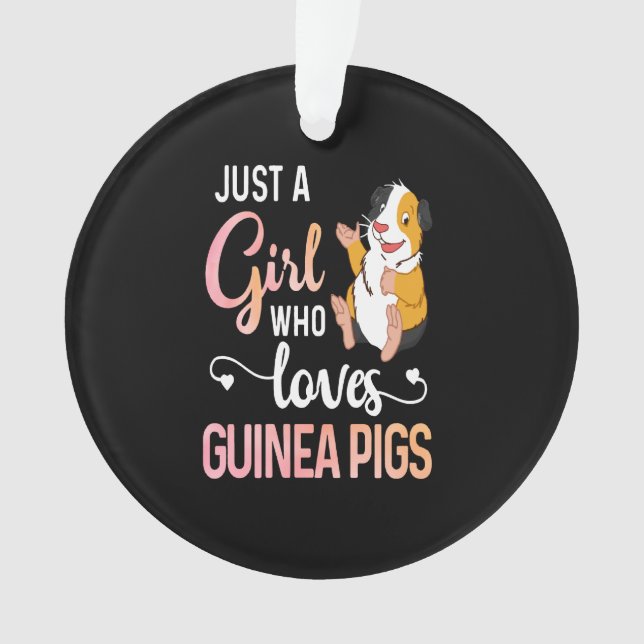 Guinea Pig Geschenk| Nur ein Mädchen, das Guinea L Ornament (Vorderseite)