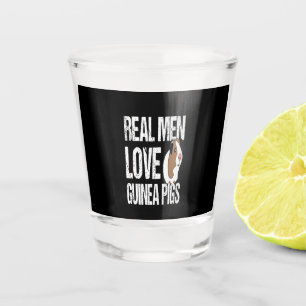 Guinea Pig Geschenk  Real Men Liebe Guinea Schwein Schnapsglas