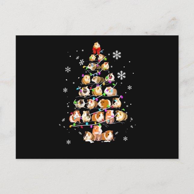 Guinea Pig Gift | Frohe Weihnachts-Guinea Pig Postkarte (Vorderseite)