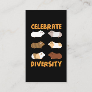 Guinea Pig Graphic Celebrate Diversity Niedlichen  Visitenkarte