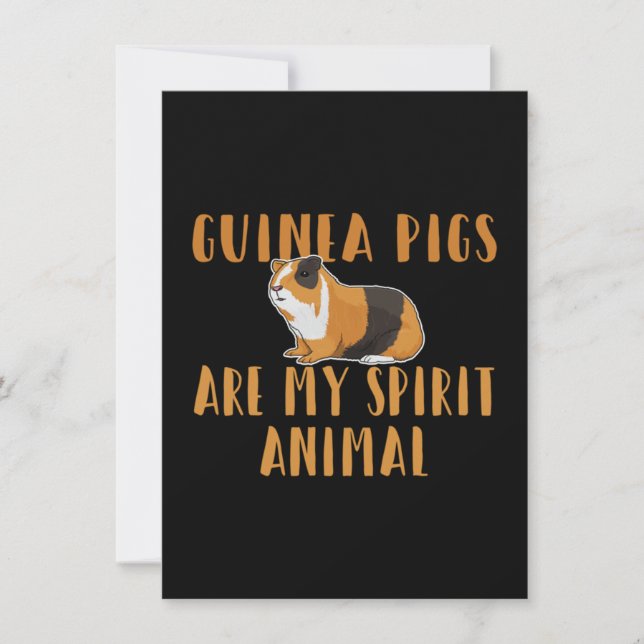 Guinea Pig - Guinea Pigs Are My Spirit Animal Dankeskarte (Vorderseite)